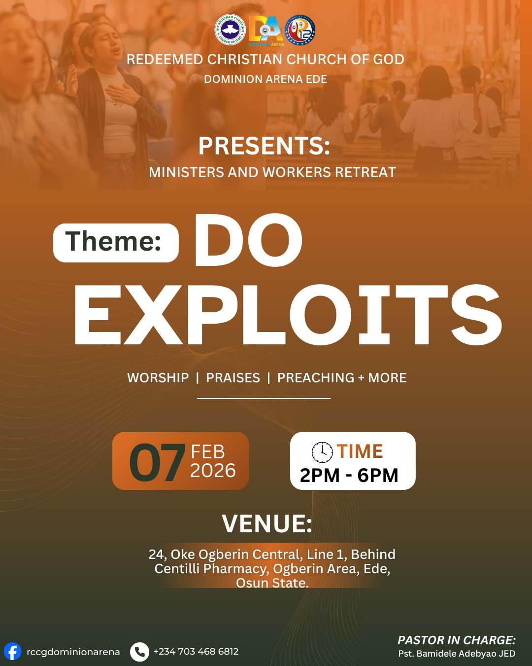 RCCG Ministers Retreat poster
