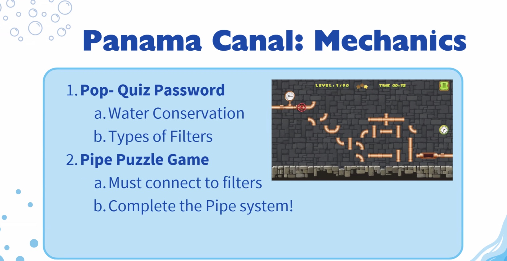 Game mechanics slide